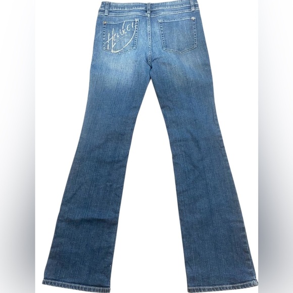 Harley-Davidson Women’s Bootcut Jeans Size 6 Long Medium Wash Stretch Denim - Picture 1 of 11